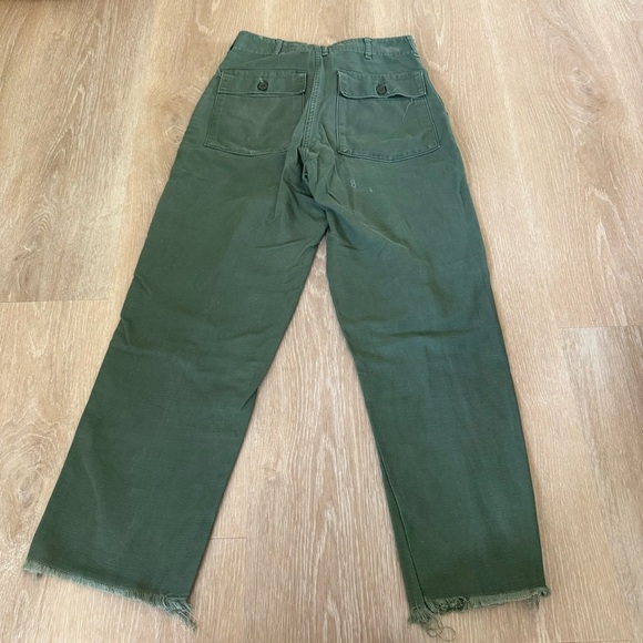26” waist distressed green pants high rise unique - Picture 7 of 16